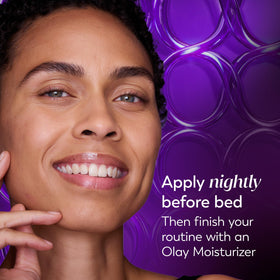 Olay lifestyle on bathroom vanity showing seamless routine fit and aesthetic benefit