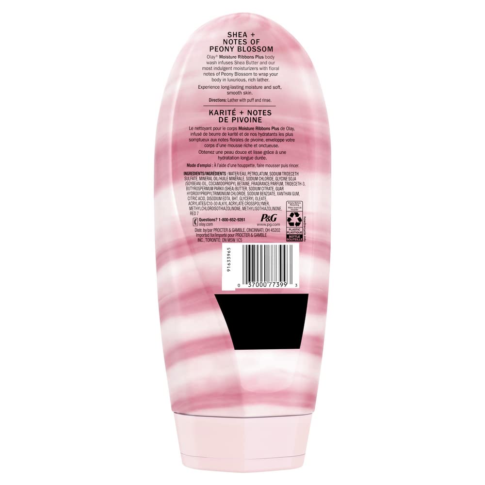 Olay bottle on shower shelf conveying indulgent daily use