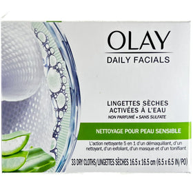Olay cloth inside travel bag for on-the-go convenient cleansing