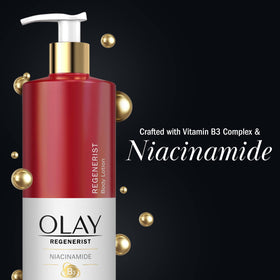 Olay lotion spread on forearm showing smooth, non-greasy finish