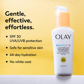 Olay moisturizer swatched on hand showing blendability and even tone