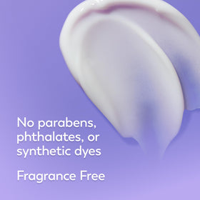 Olay applied to neck and cheek demonstrating smoothing benefit