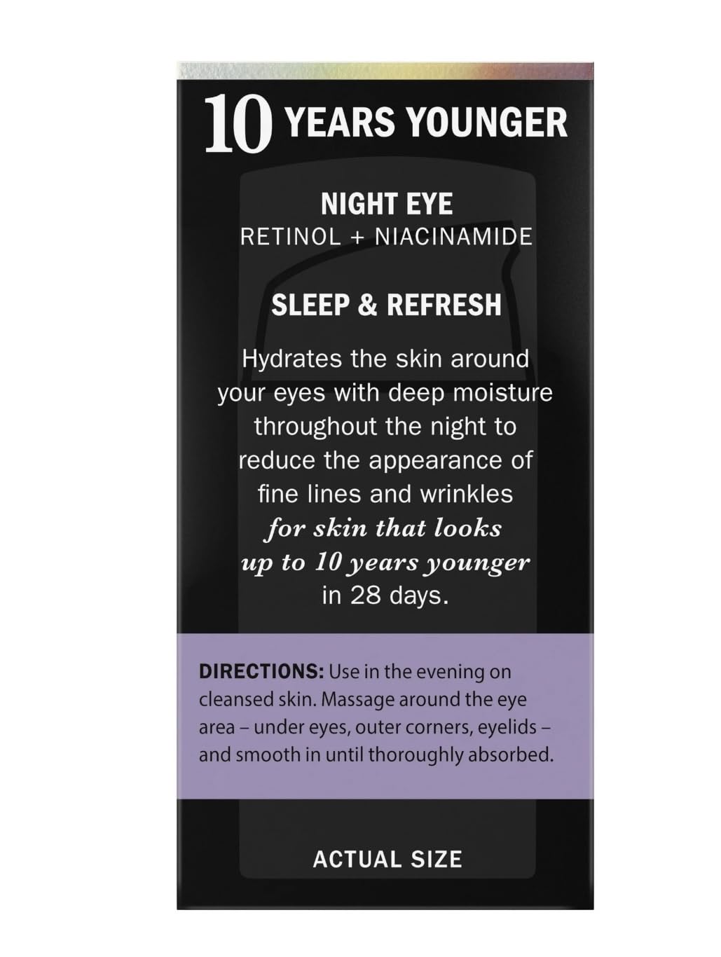 Olay eye cream on bedside table illustrating evening routine and restorative support