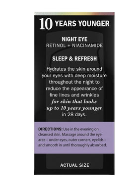 Olay eye cream on bedside table illustrating evening routine and restorative support