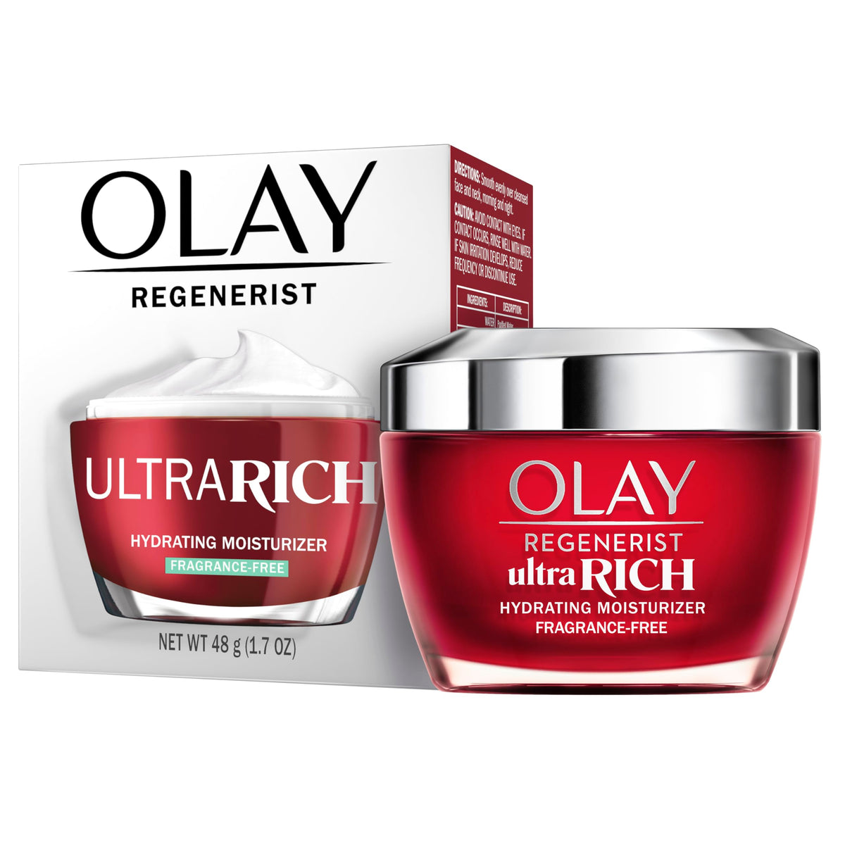 Olay jar on nightstand in lifestyle scene for nightly routine benefit