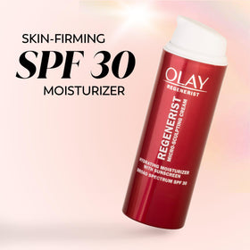 Olay open jar revealing rich cream texture for instant hydration