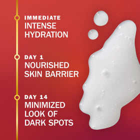 Olay cream texture close-up highlighting lightweight, fast-absorbing formula