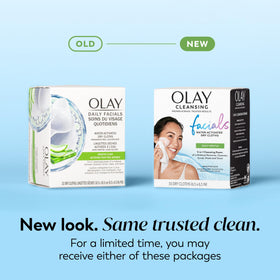 Olay close-up of open wipe texture revealing soft fibers for gentle cleansing