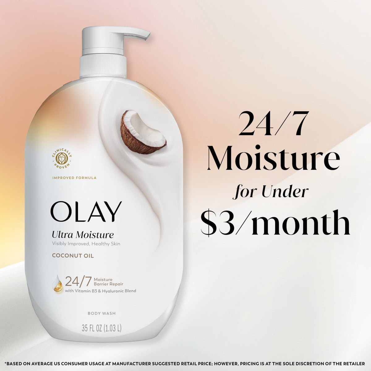 Olay packaging detail cap and logo emphasizing trusted brand heritage