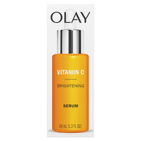 Olay packaging label detail showing ingredient claims and dermatologist-tested benefit
