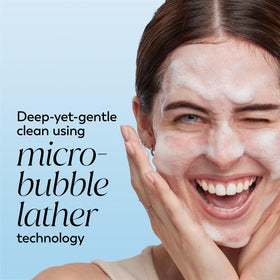 Olay close-up of a single melt pad texture showing gentle dissolve benefit