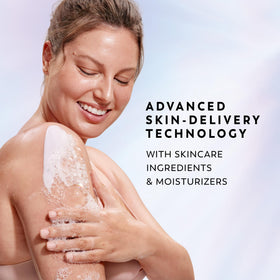 Olay product being dispensed illustrating easy use and controlled amount per pump