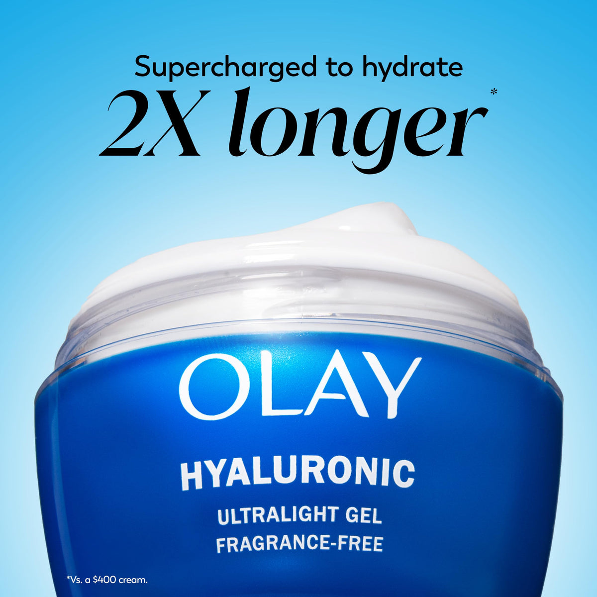 Applying Olay gel to face and neck demonstrating smooth application and layering benefit