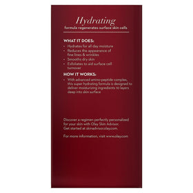 Olay Regenerist cream being smoothed on hand demonstrating lightweight hydration