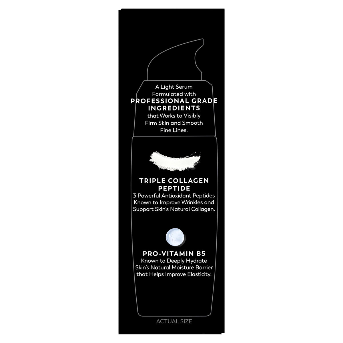 Olay gel applied to back of hand, quick-absorbing finish visible