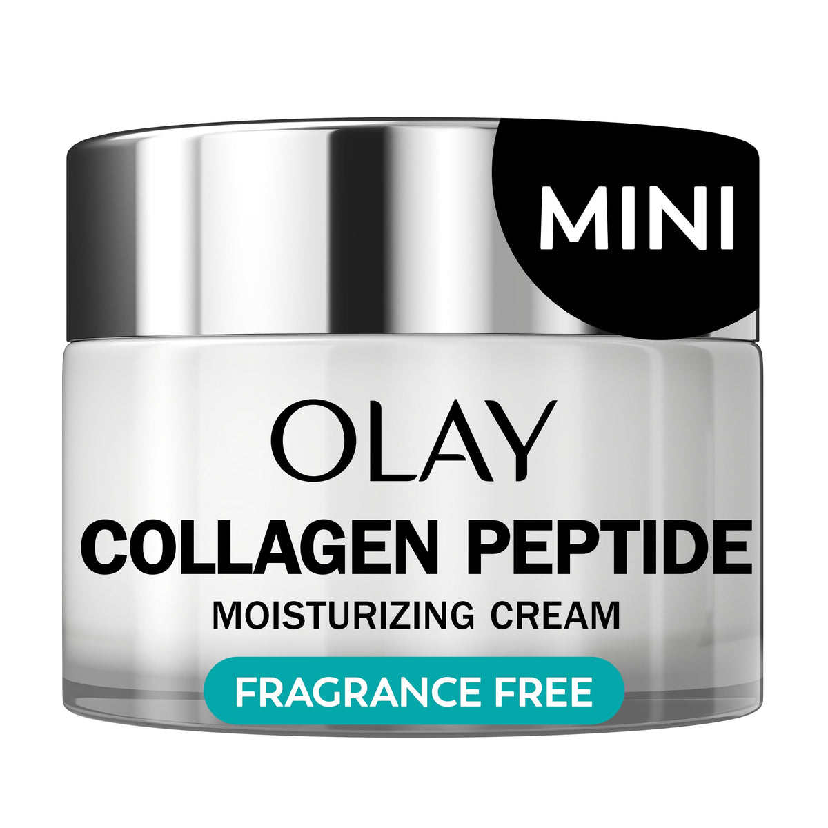 Olay jar front packaging showing brand and travel-size convenience