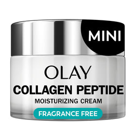 Olay jar front packaging showing brand and travel-size convenience