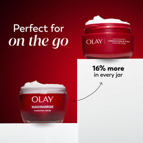 Olay cream texture close-up demonstrating lightweight absorption
