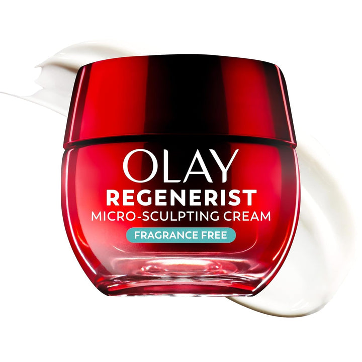 Olay Regenerist jar front view showing packaging and brand hydration benefits