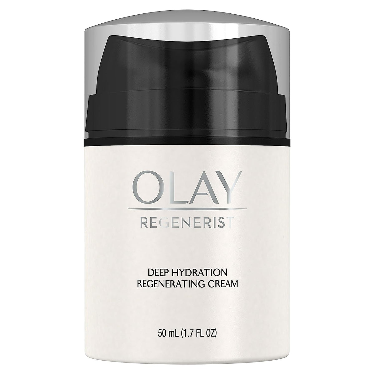 Olay Regenerist front jar showing product packaging and hydration boost