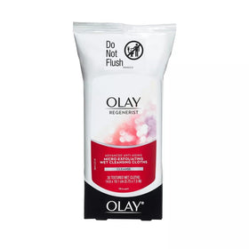 Olay Regenerist front packaging showing 30-count pouch and convenience