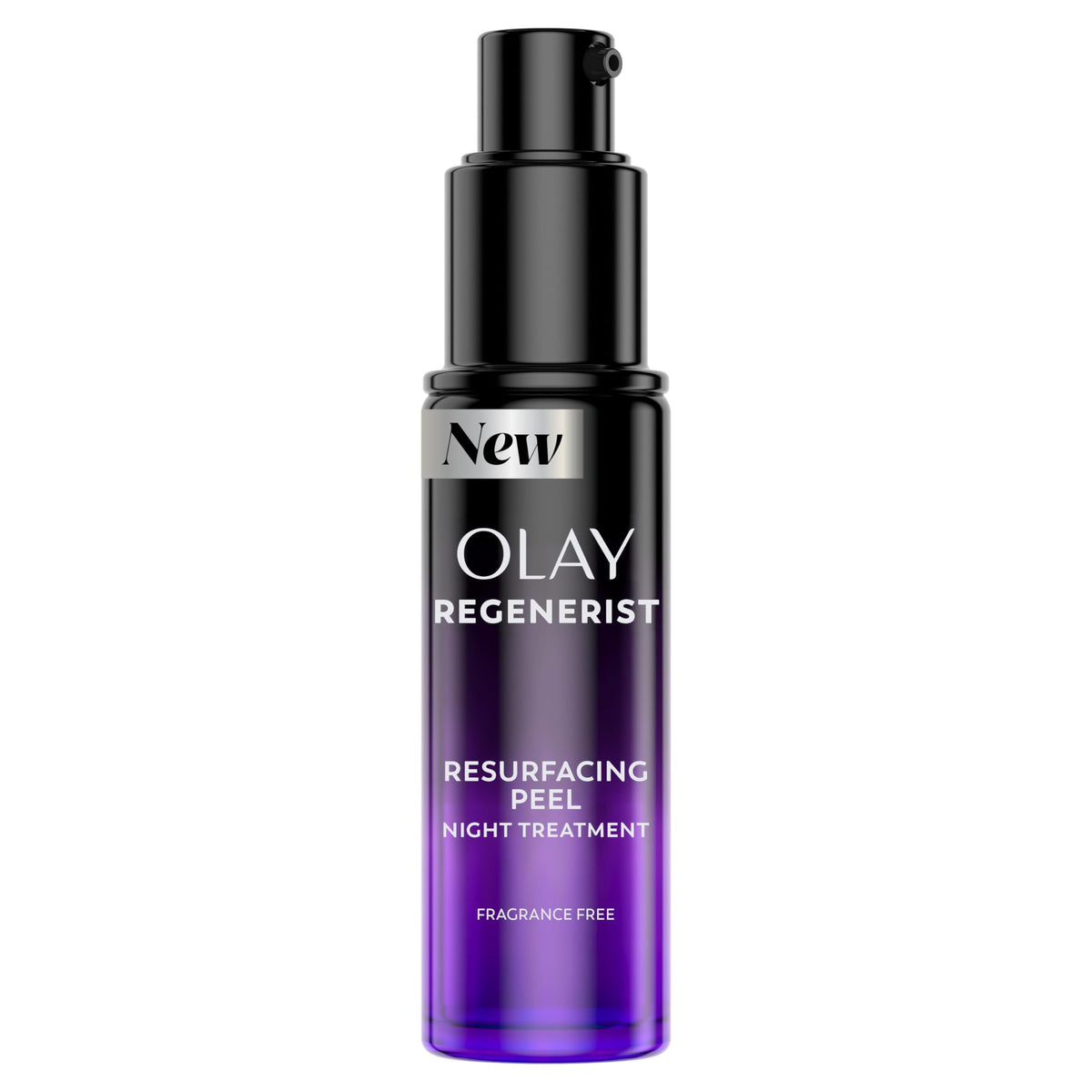 Olay bottle front packaging showing clean design and product benefits
