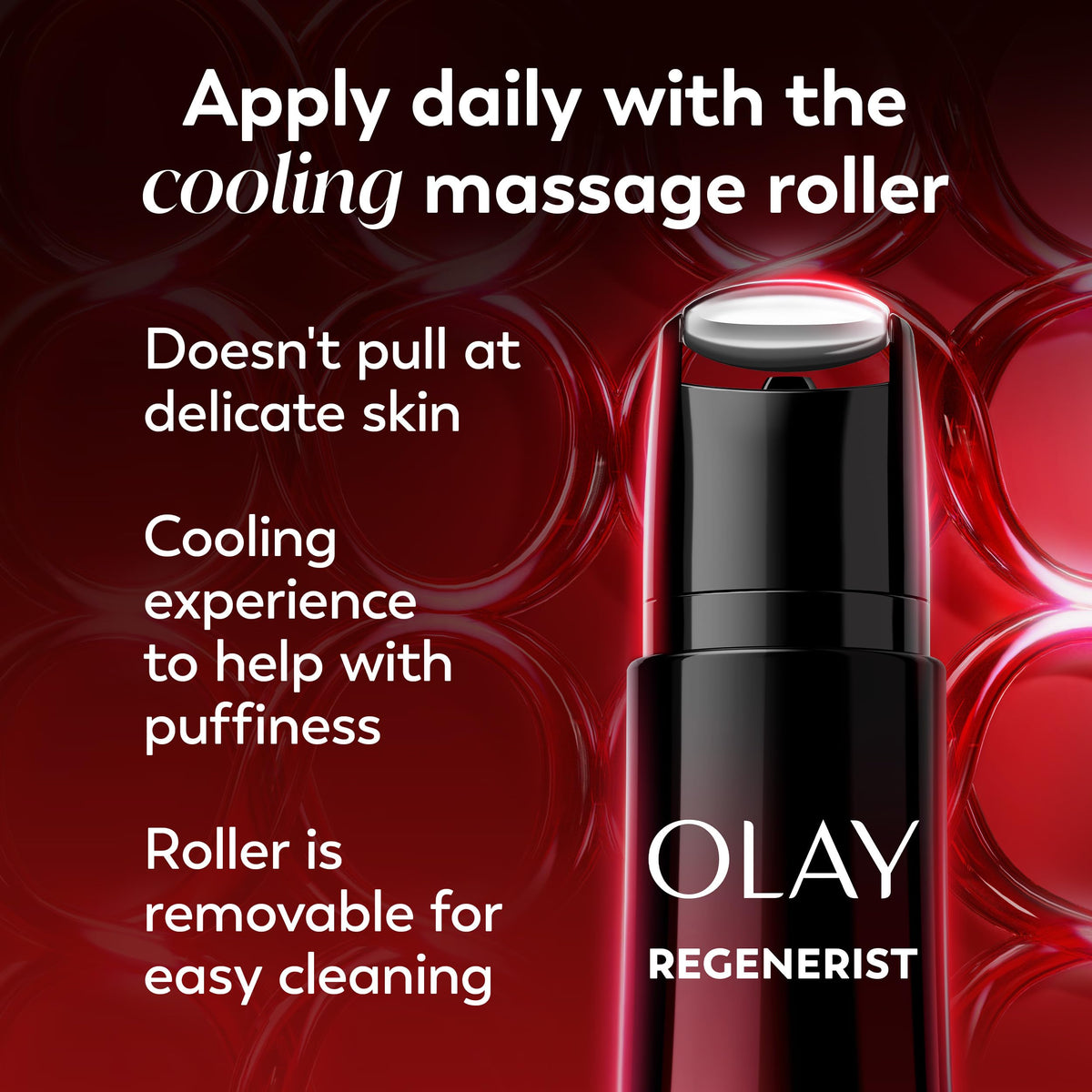 Olay product label highlighting Triple Collagen Peptide and NAD+