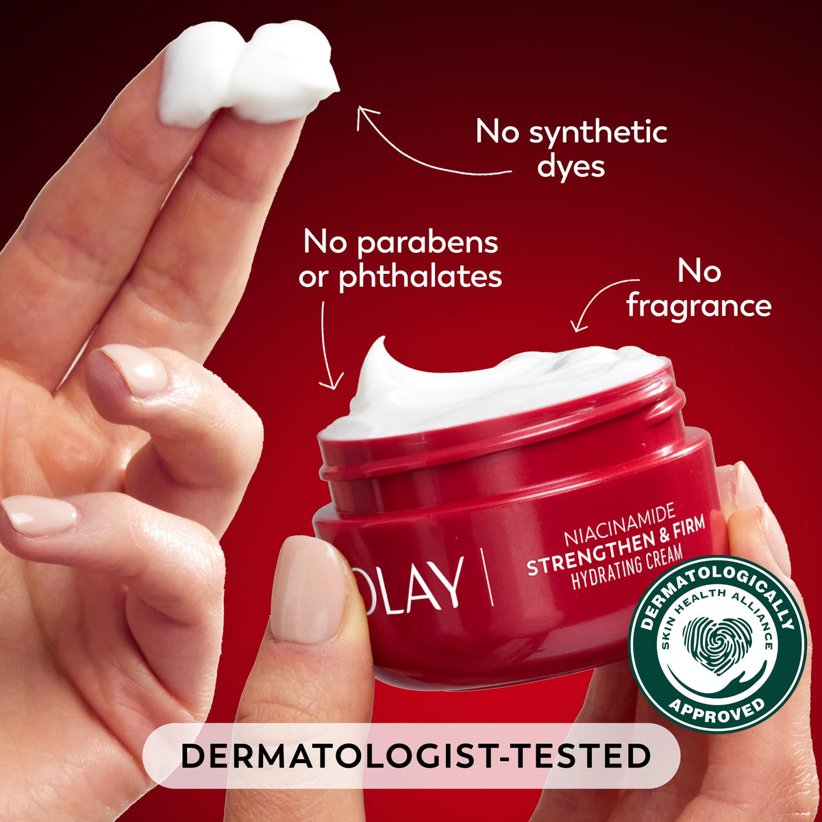 Olay product label and ingredient highlights for informed choice