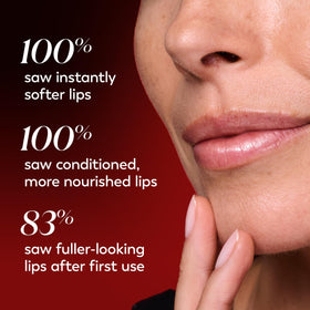 Olay Regenerist on model smiling outdoors demonstrating fuller-looking lips