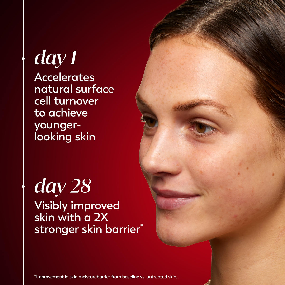 Open Olay jar revealing silky cream inside for smooth coverage
