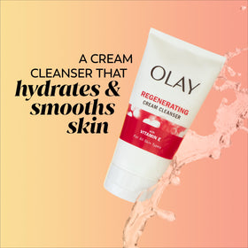 Olay pump dispenser close-up for easy daily use benefit