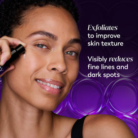 Olay pump dispensing a drop of serum for precise, mess-free application