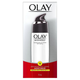 Olay pump dispensing lotion for quick, mess-free application