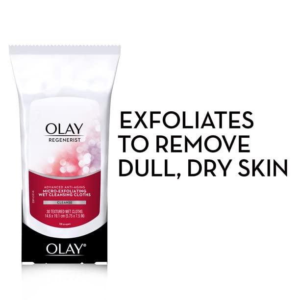Olay Regenerist cloth removing foundation demonstrating effective cleanse