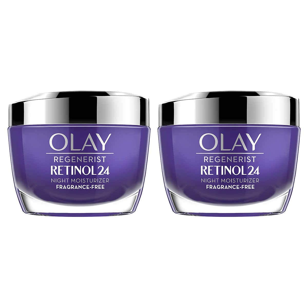 Olay Regenerist front packaging showing jar and label, highlights product hydration benefit