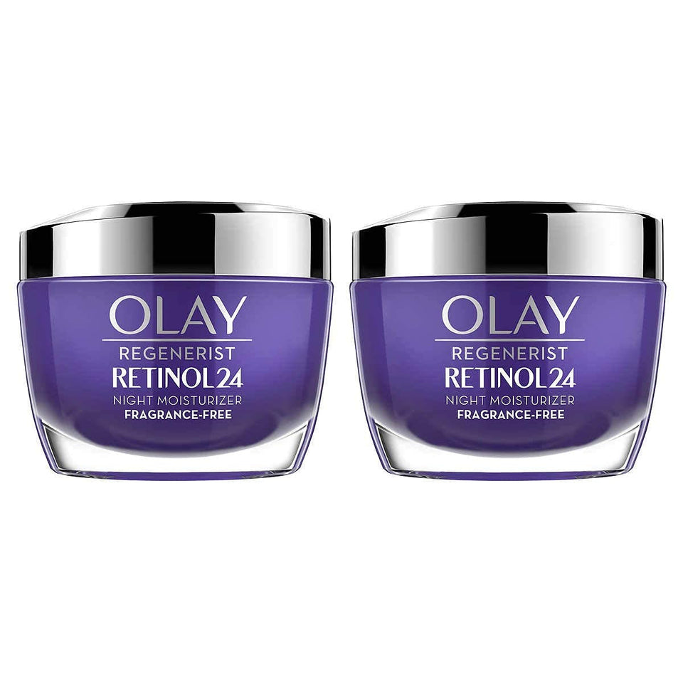 Olay Regenerist front packaging showing jar and label, highlights product hydration benefit