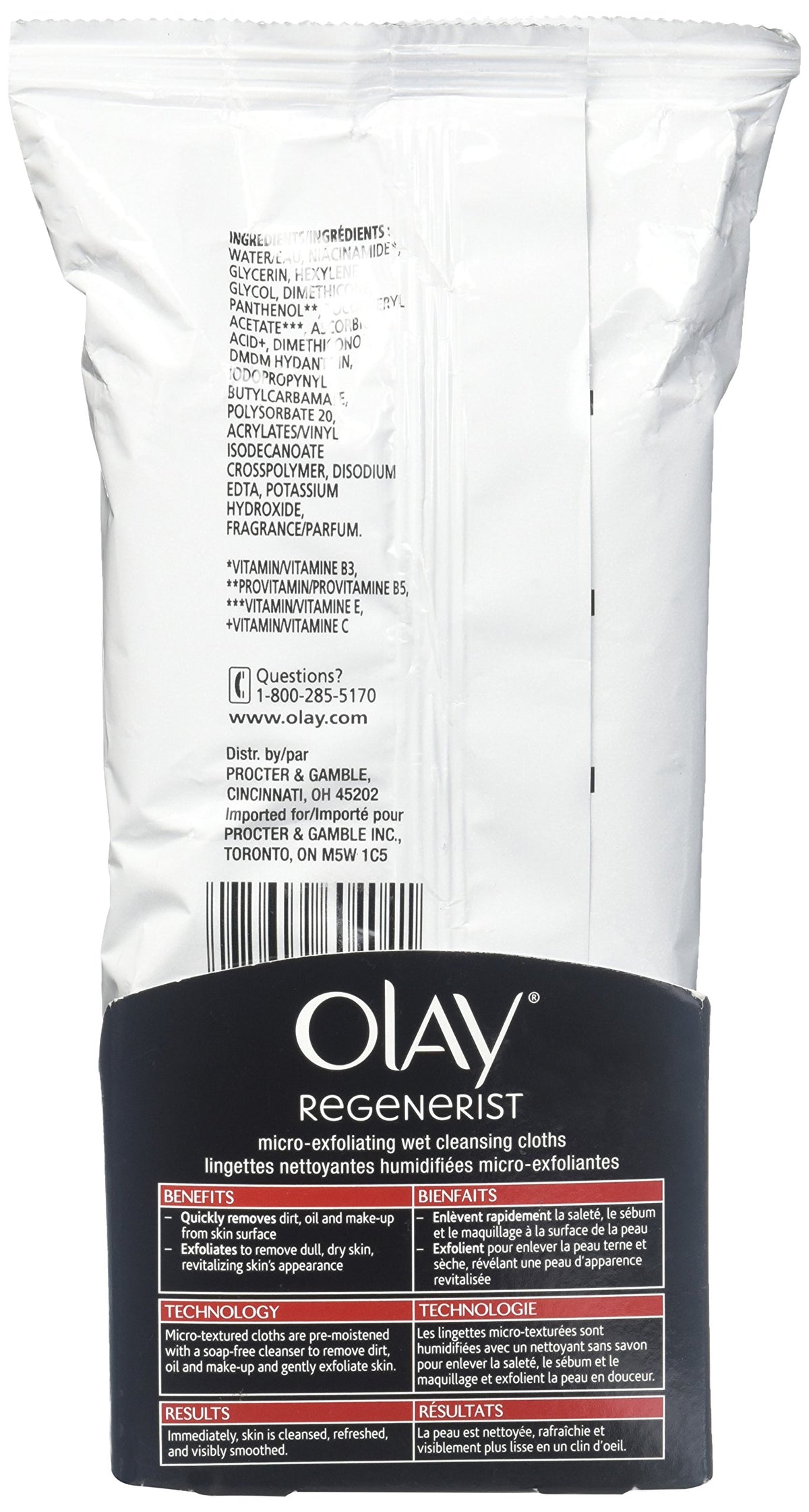 Olay Regenerist textured cloth close-up highlighting gentle exfoliation benefit