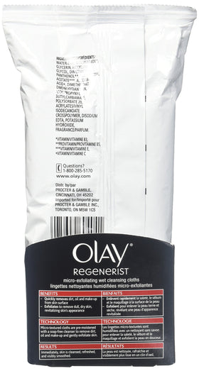 Olay Regenerist textured cloth close-up highlighting gentle exfoliation benefit