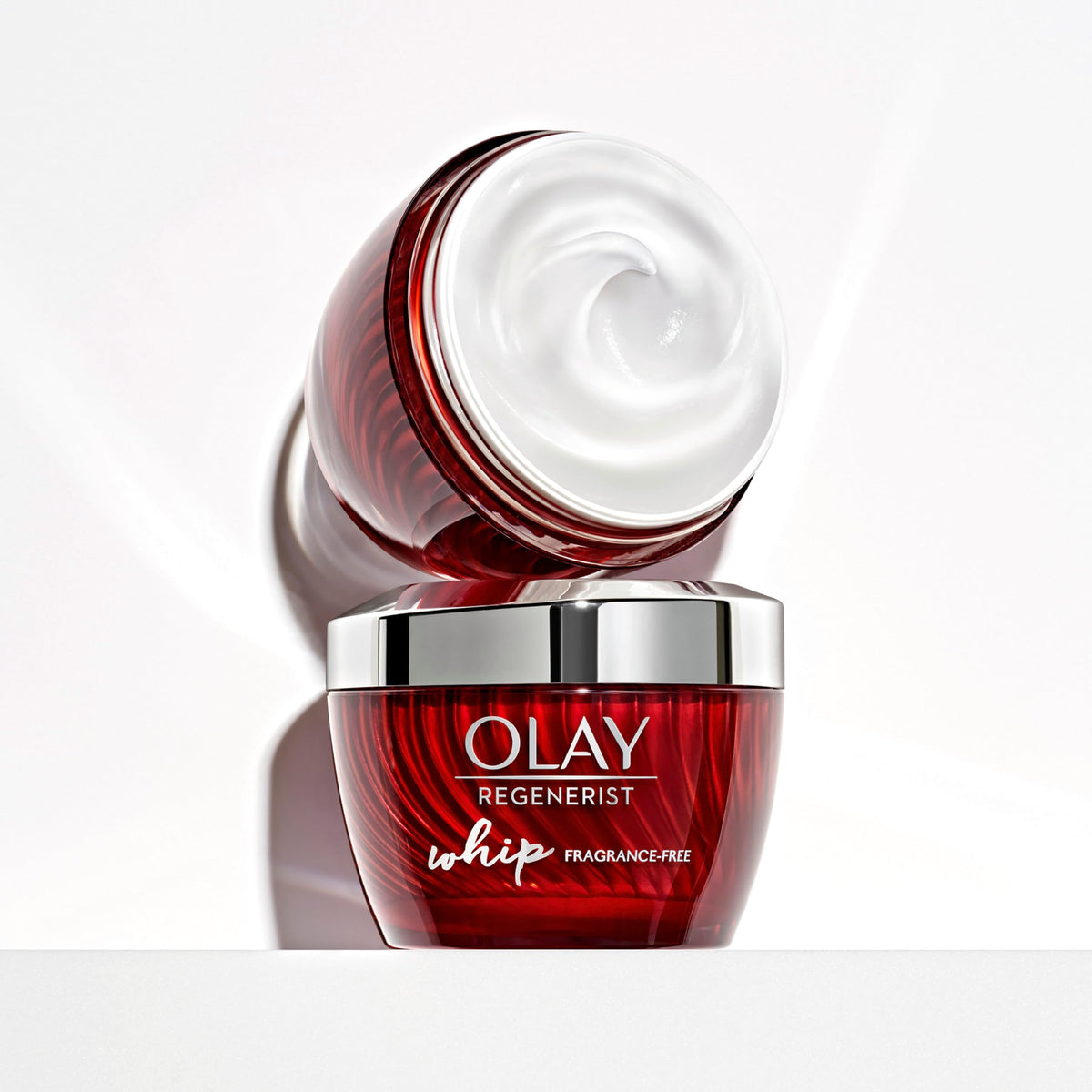 Olay next to foundation illustrating makeup-ready moisturized base