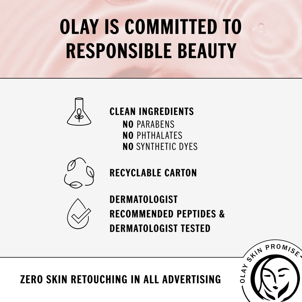Olay Regenerist Whip next to a coin showing 1.7 oz travel-friendly size