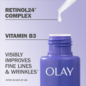 Olay bottle label detail highlighting formula and fragrance-free benefit