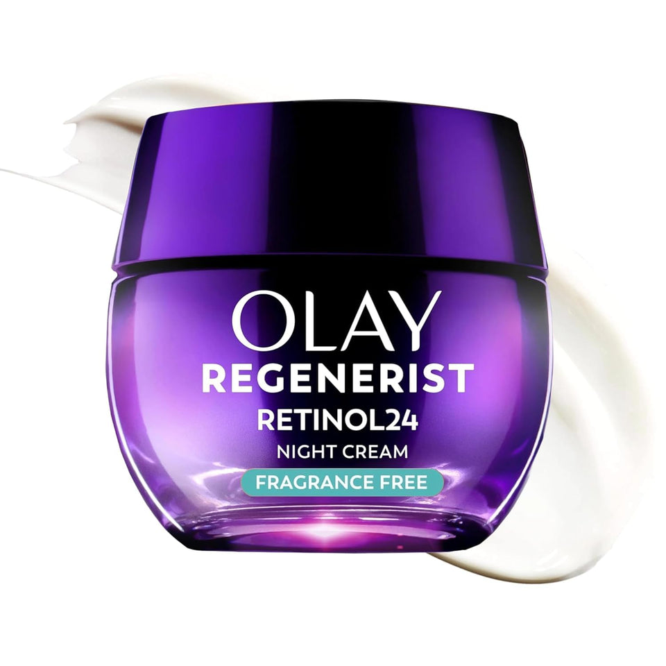 Olay retinol front packaging showing product name and size benefits