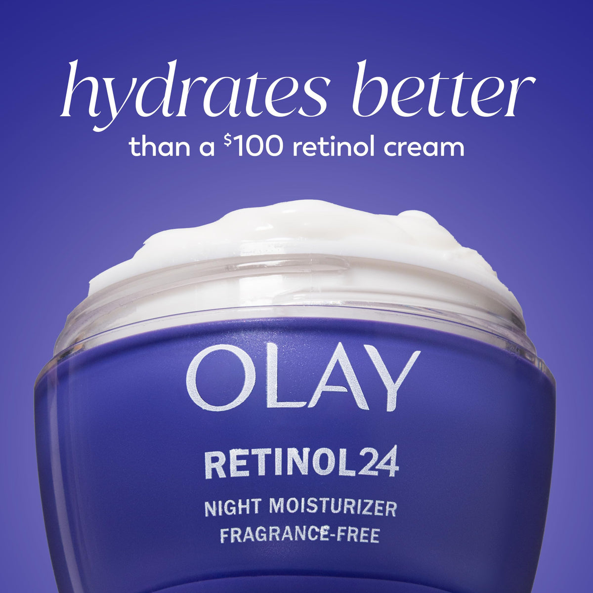 Olay side-by-side before and after example showing visible smoothing