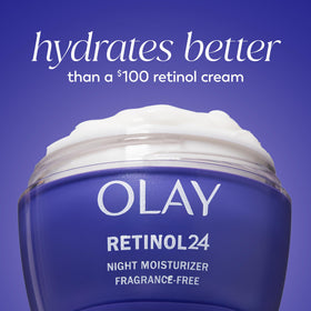 Olay side-by-side before and after example showing visible smoothing