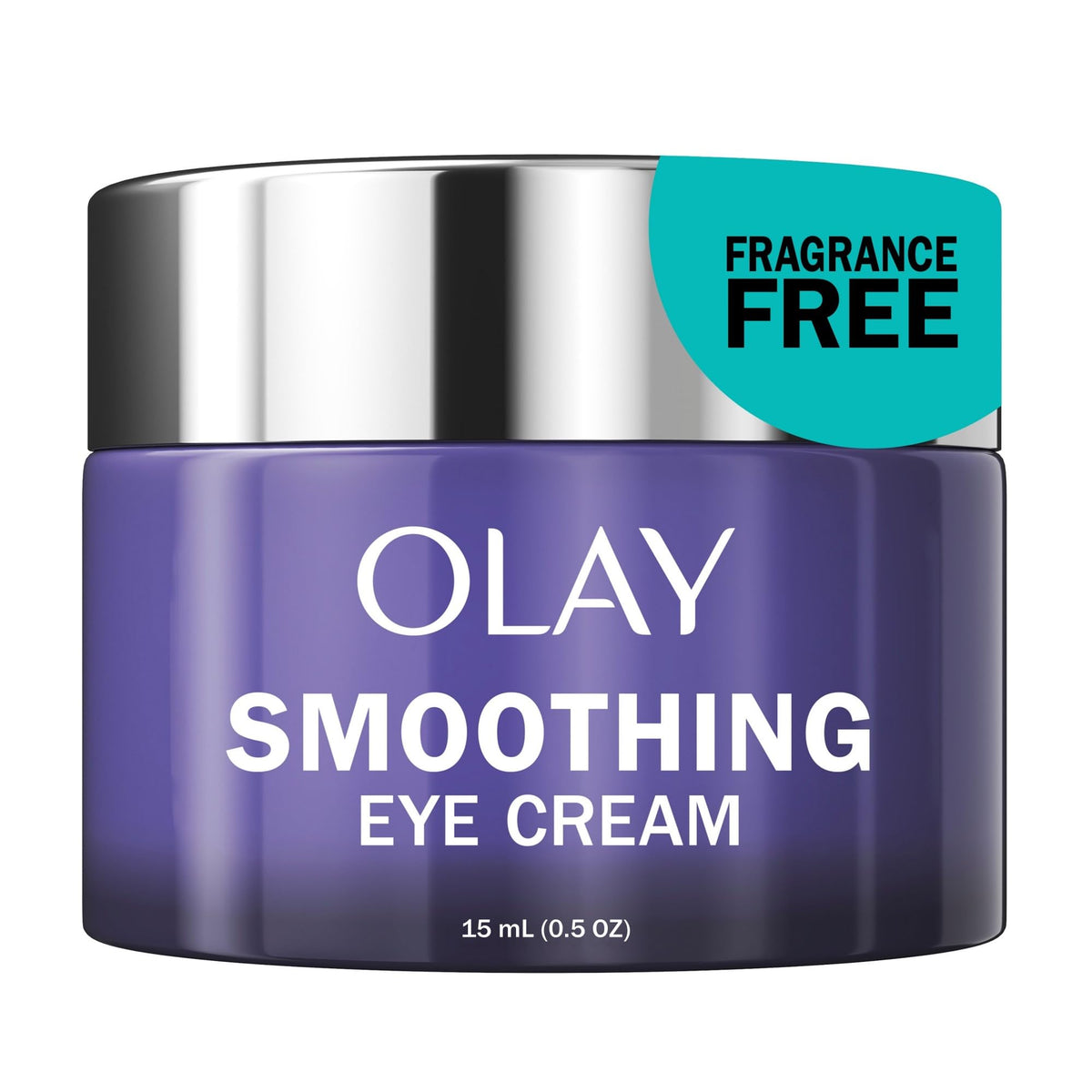 Olay front jar showing product and branding with clear benefit of hydration