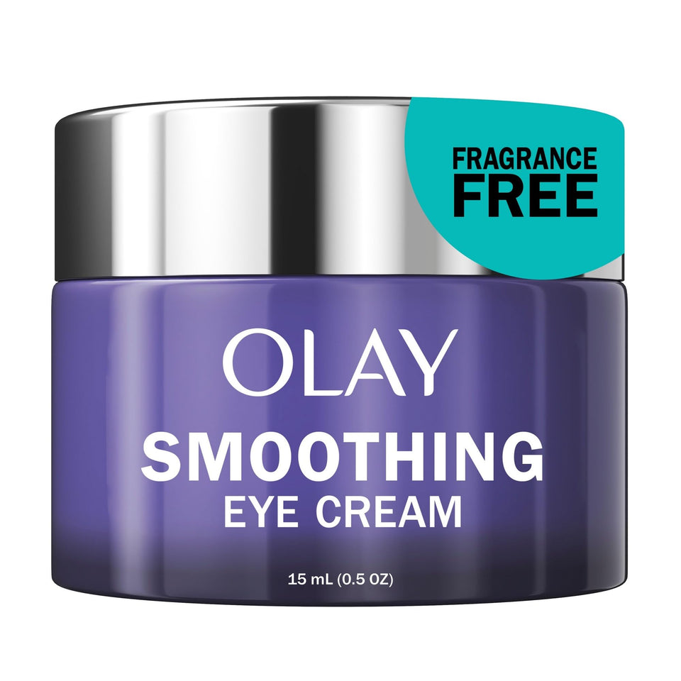 Olay front jar showing product and branding with clear benefit of hydration