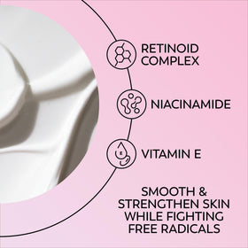 Olay packaging label focusing on retinol and Vitamin B3 benefits