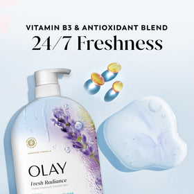 Olay rich lather close-up demonstrating creamy foam and gentle cleansing benefit