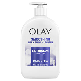 Olay size comparison with hand showing 16 oz bottle practical value