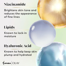Olay scent notes with citrus fruits conveying refreshing courtside aroma